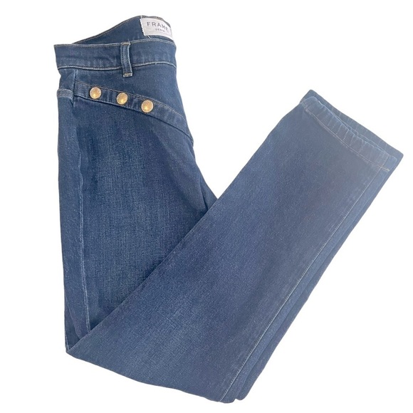 Frame Denim Dark Blue Ankle Jeans - Picture 5 of 10